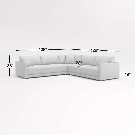 Gather Deep 3-Piece L-Shaped Bench Sectional Sofa