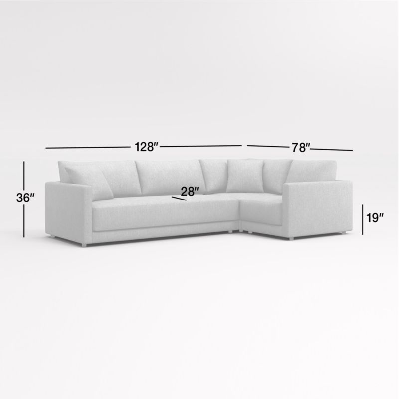 View Gather Deep 3-Piece Bench Sectional Sofa - image 3 of 17