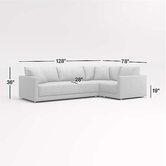 Gather Deep 3-Piece Bench Sectional Sofa