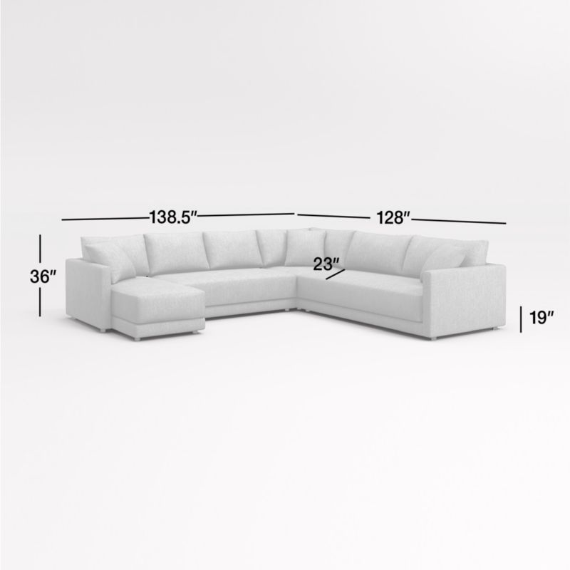 View Gather Deep 4-Piece L-Shaped Bench Sectional Sofa - image 2 of 16