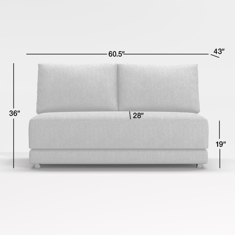 View Gather Deep Bench Armless Loveseat - image 2 of 4