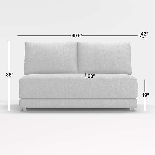 Gather Deep Bench Armless Loveseat