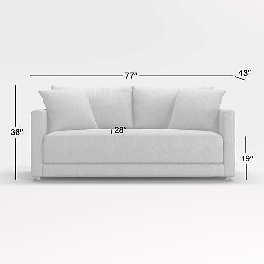 Gather Deep Bench Apartment Sofa 77"