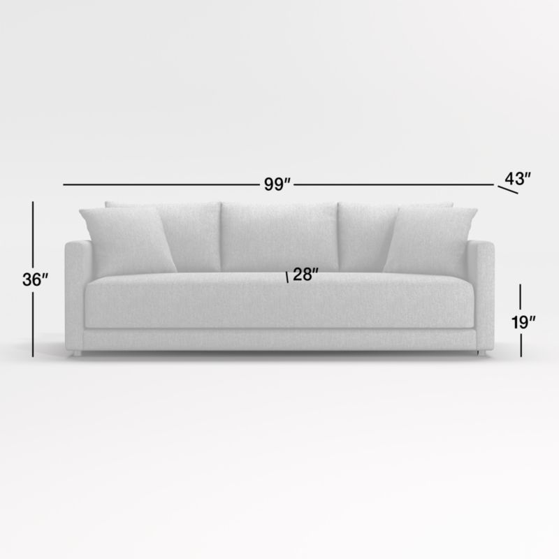 View Gather Deep Grande Bench Sofa 99" - image 2 of 14