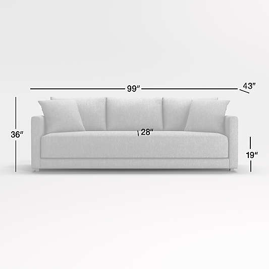 Gather Deep Grande Bench Sofa 99"