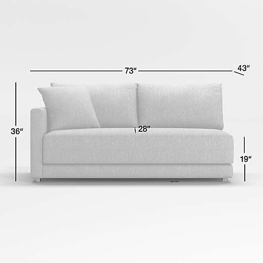 Gather Deep Left-Arm Apartment Bench Sofa Sectional Piece