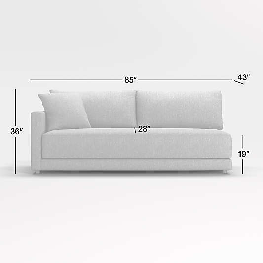 Gather Deep Left-Arm Bench Sofa Sectional Piece