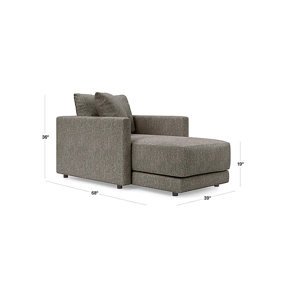 Dimension diagram for Gather Deep Chaise