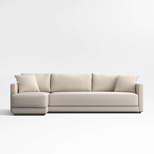 Gather Deep 2-Piece Left-Arm Chaise Bench Sectional (108"-130")