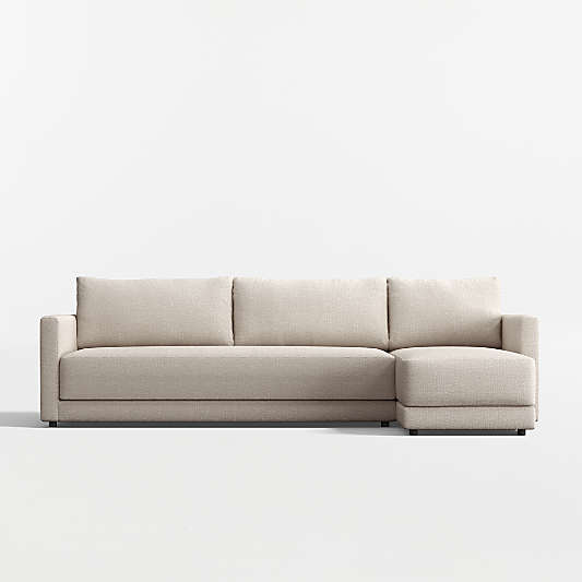 Gather Deep 2-Piece Bench Sectional Sofa with Chaise Lounge