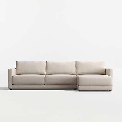 Gather Deep 2-Piece Sectional Sofa with Extra Wide Chaise Lounge