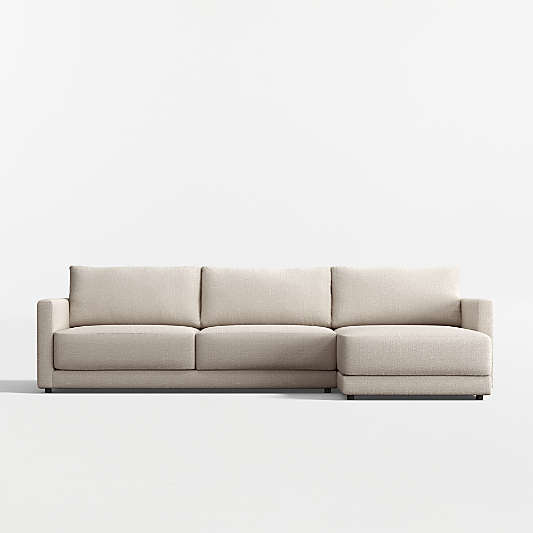 Gather Deep 2-Piece Sectional Sofa with Extra Wide Chaise Lounge