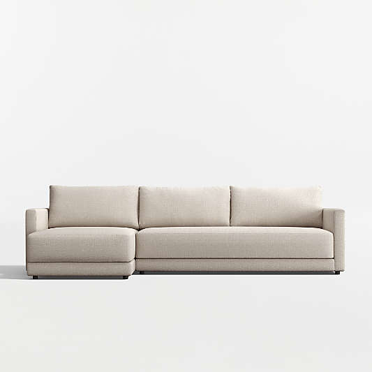 Gather Deep 2-Piece Bench Sectional Sofa with Extra Wide Chaise Lounge