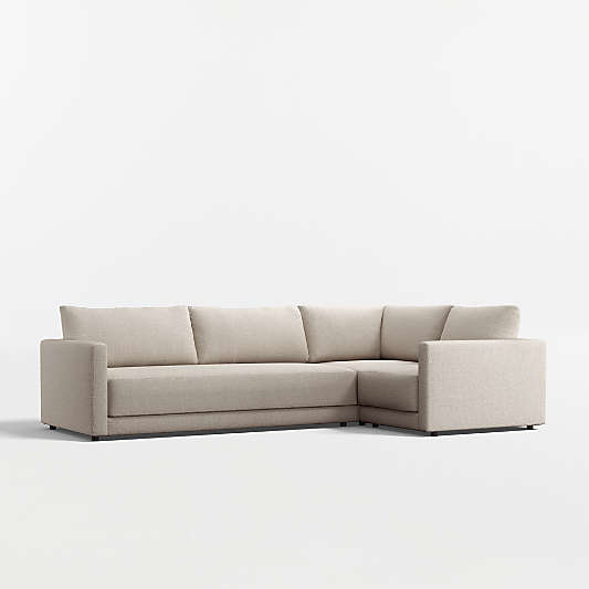 Gather Deep 3-Piece L-Shaped Bench Sectional Sofa