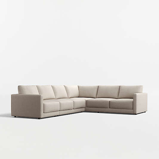 Gather Deep 3-Piece L-Shaped Sectional Sofa