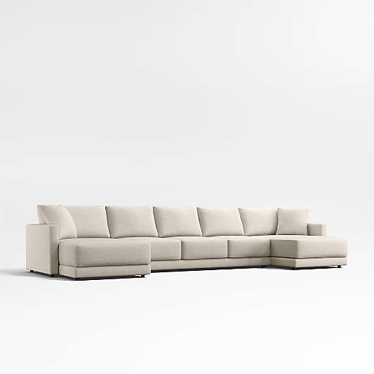 Gather Deep 3-Piece Double-Chaise Sectional Sofa