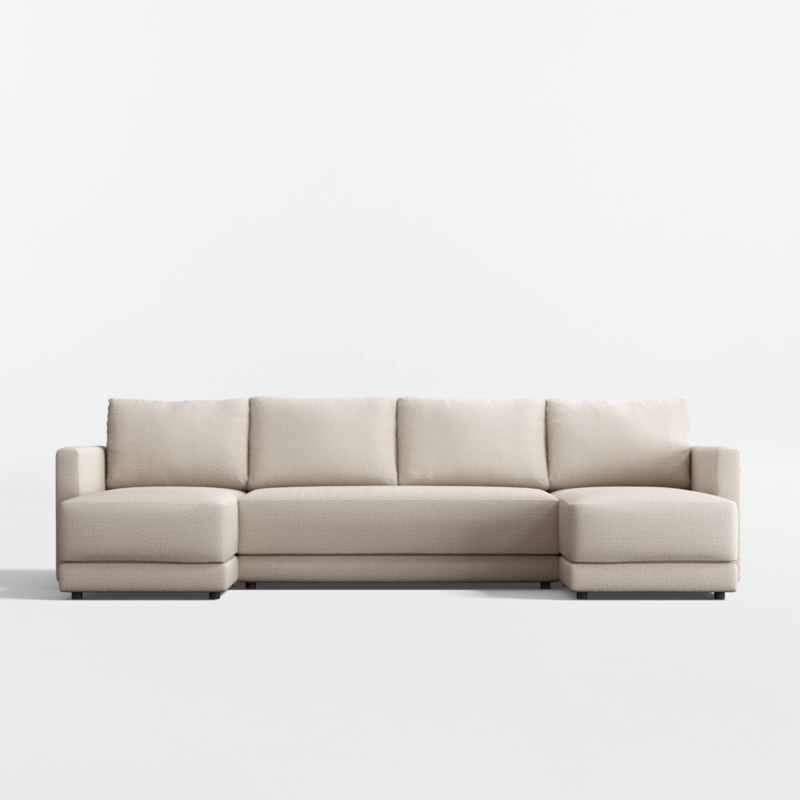Gather Deep 3-Piece U-Shaped Bench Sectional Sofa with Double Chaise Lounge - image 0 of 14