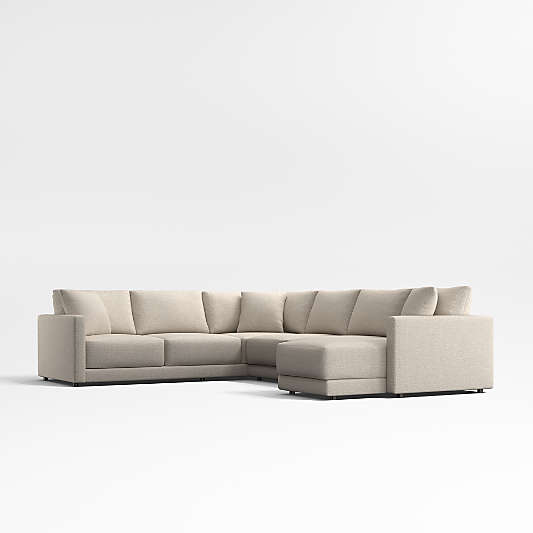 Gather Deep 3-Piece L-Shaped Sectional Sofa with Right-Arm Chaise