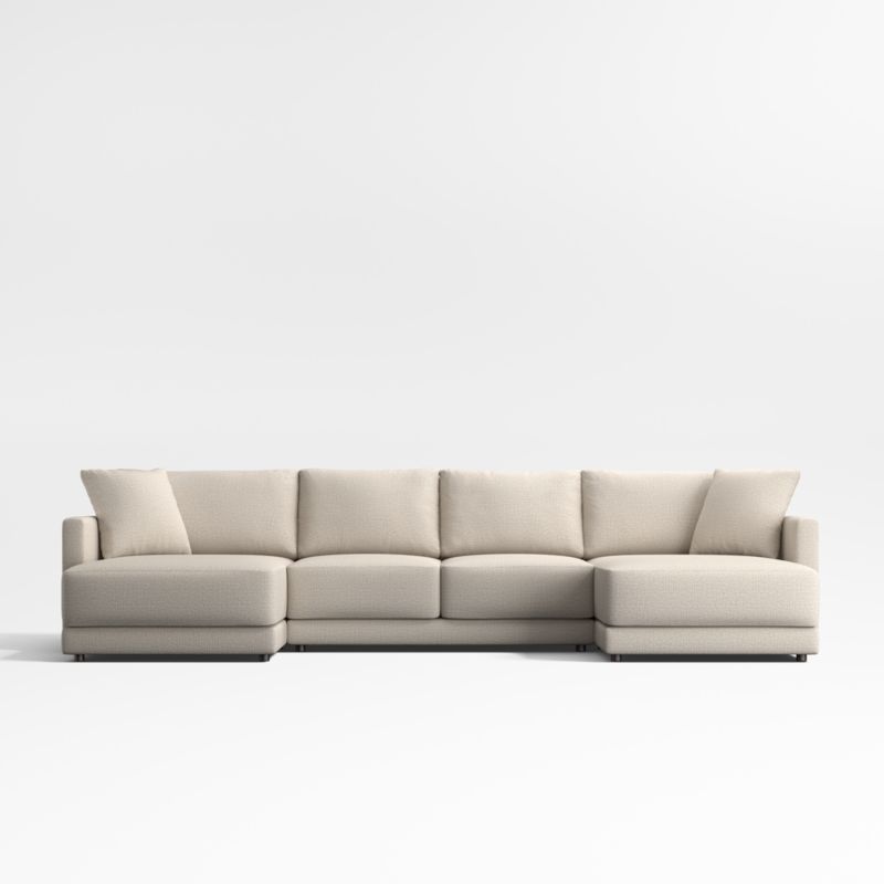 Gather Deep 3-Piece Wide Double Chaise Sectional Sofa - image 1 of 14