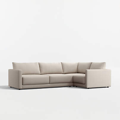 Gather Deep 3-Piece L-Shaped Sectional Sofa
