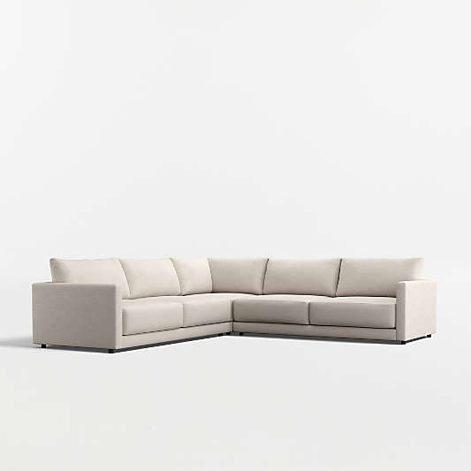 Gather Deep 3-Piece L-Shaped Sectional Sofa