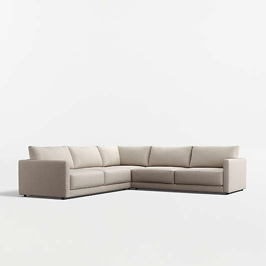 Gather Deep 3-Piece L-Shaped Sectional Sofa