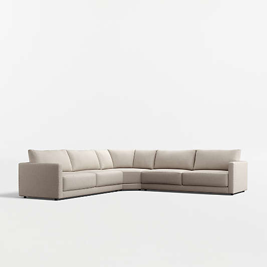 Gather Deep 3-Piece L-Shaped Wedge Sectional Sofa