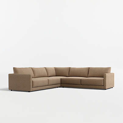 Gather Deep 3-Piece L-Shaped Sectional Sofa