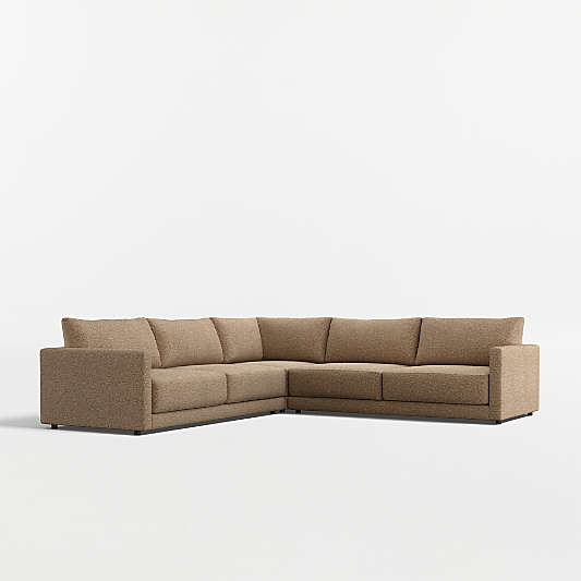 Gather Deep 3-Piece L-Shaped Sectional Sofa