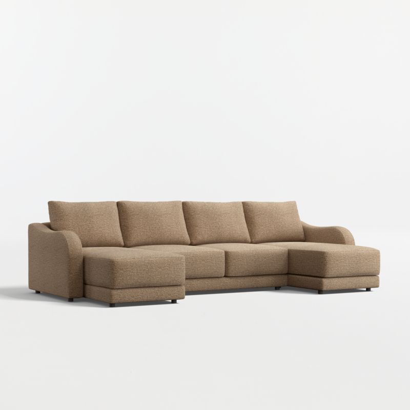 Gather Deep 3-Piece U-Shaped Slope Arm Sectional Sofa with Double Chaise Lounge - image 1 of 6