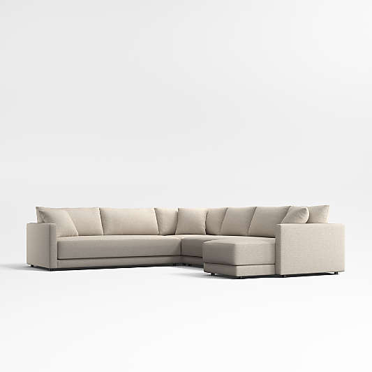 Gather Deep 4-Piece L-Shaped Bench Sectional Sofa