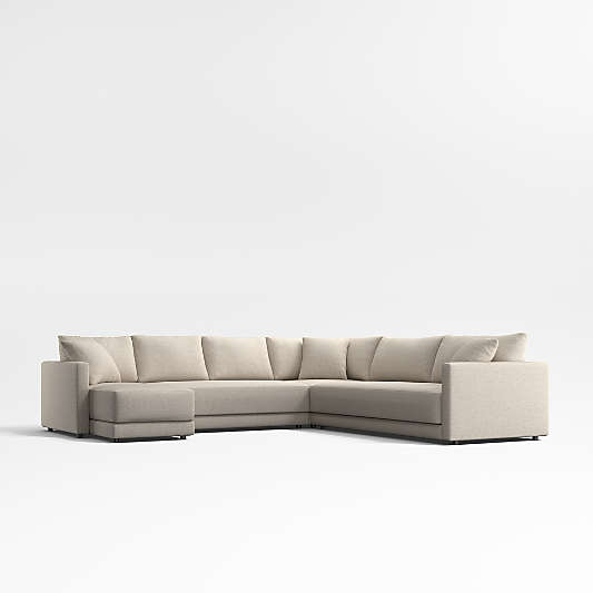 Gather Deep 4-Piece L-Shaped Bench Sectional Sofa