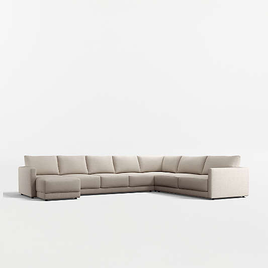 Gather Deep 4-Piece L-Shaped Sectional Sofa with Chaise Lounge