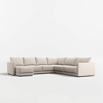 Gather Deep 4-Piece L-Shaped Sectional Sofa with Chaise Lounge