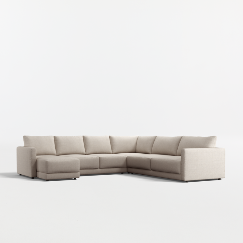 Gather Deep 4-Piece L-Shaped Sectional Sofa with Chaise Lounge - image 0 of 14