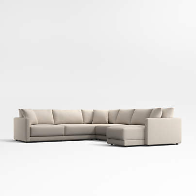 Gather Deep 4-Piece L-Shaped Sectional Sofa