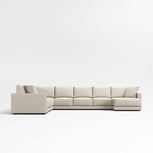 Gather Deep 4-Piece L-Shaped Sectional Sofa with Chaise Lounge