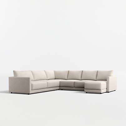 Gather Deep 4-Piece L-Shaped Sectional Sofa with Chaise Lounge