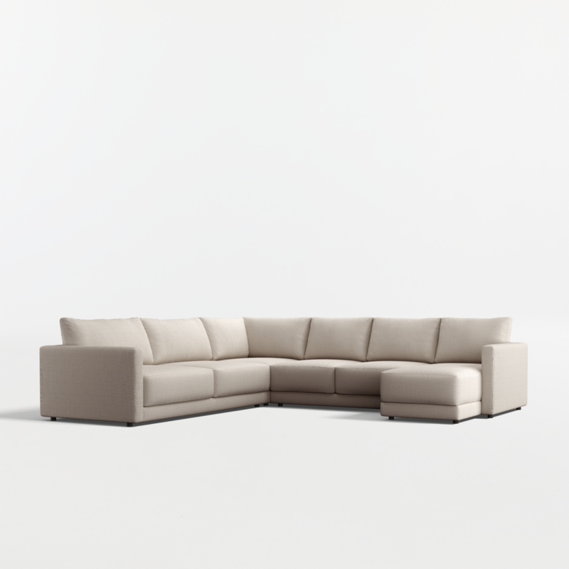 Gather Deep 4-Piece L-Shaped Sectional Sofa with Chaise Lounge - image 0 of 15