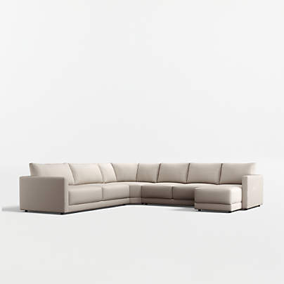 Gather Deep 4-Piece L-Shaped Wedge Sectional Sofa with Chaise Lounge