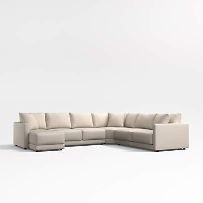 Gather Deep 4-Piece Wedge Sectional Sofa with Chaise Lounge