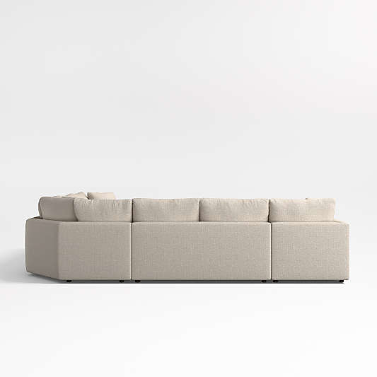 Gather Deep 4-Piece Wedge Sectional Sofa with Chaise Lounge