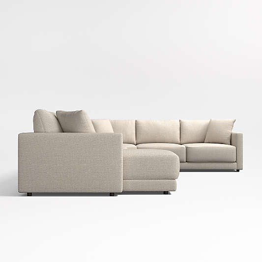 Gather Deep 4-Piece Wedge Sectional Sofa with Chaise Lounge