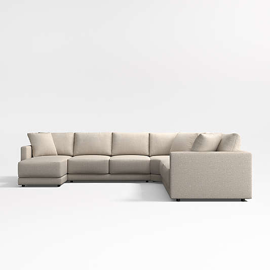 Gather Deep 4-Piece Wedge Sectional Sofa with Chaise Lounge