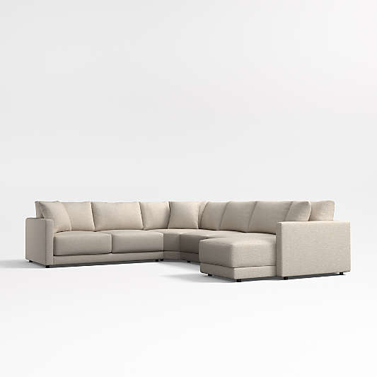 Gather Deep 4-Piece Wedge Sectional Sofa with Chaise Lounge