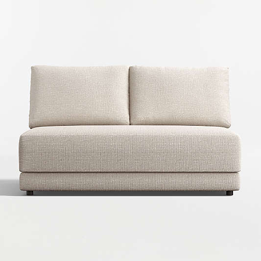 Gather Deep Armless Bench Loveseat Sectional Piece