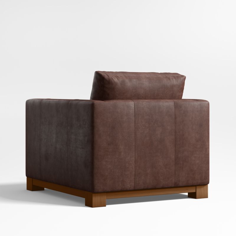 Gather Deep Wood Base Leather Accent Chair - image 5 of 7