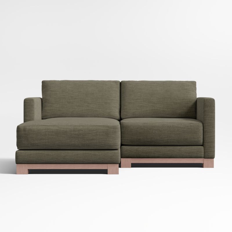 Gather Deep Wood Base 2-Piece Chaise Sectional Sofa - image 0 of 14