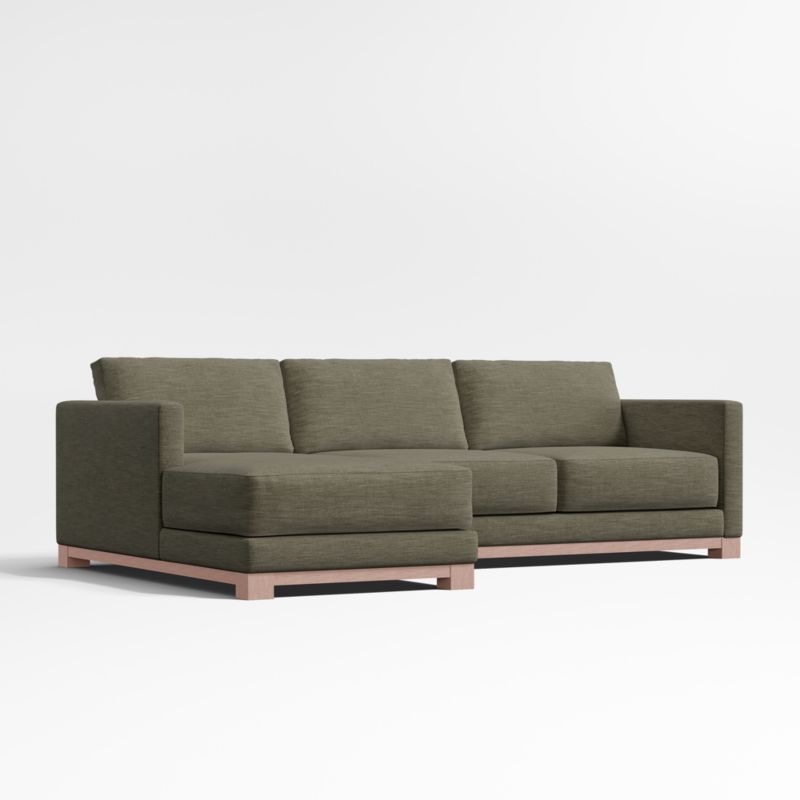 Gather Deep Wood Base 2-Piece Chaise Sectional Sofa - image 10 of 14