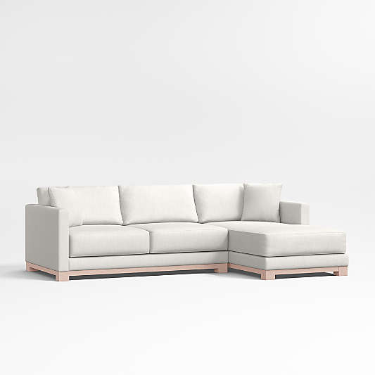 Gather Wood Base 2-Piece Sectional Sofa